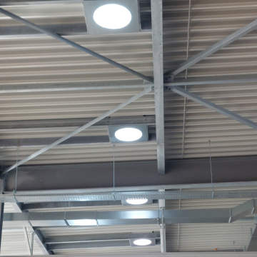 Powerdaylight Ø 53 cm Płyta sufitowa okrągła, wisząca swobodnie