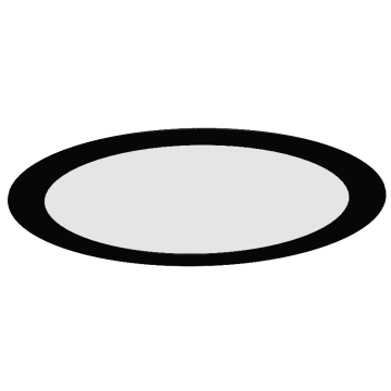Powerdaylight Ø 35 cm Plafondplaat rond opbouw zwart