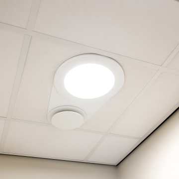 Powerdaylight Ø 25 cm ventilatie set plat dak wit