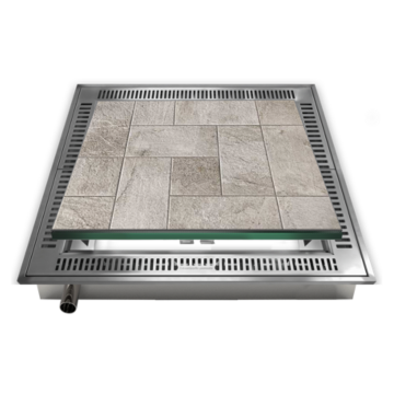 Lucernario MX A130 (130 x 130 cm) wentylacja – wykończenie szybu świetlnego z możliwością otwarcia, kafelki